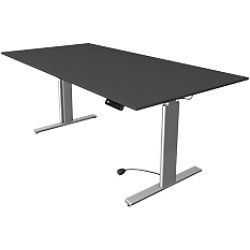 Kerkmann Zit-sta-bureau 10233913 Spaanplaat Antraciet, Zilver