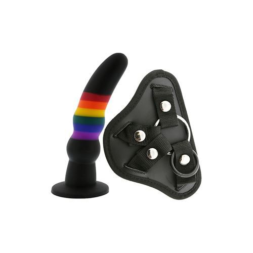 DreamToys Strap-on met massieve dildo Colourful Love - Zwart