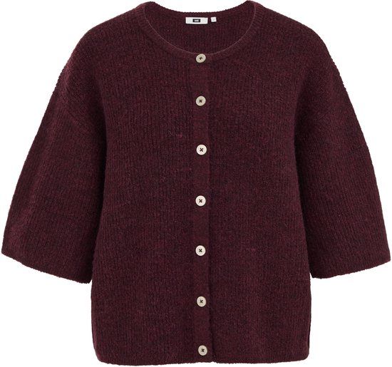 WE Fashion Dames vest met structuur - Vintage red - Maat M