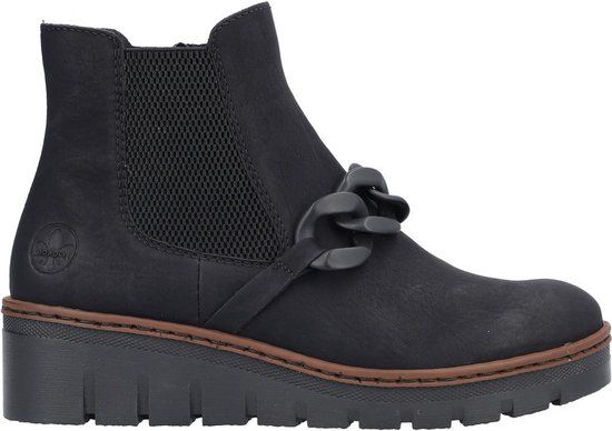 Rieker X9173-01 Black Women's Ankle Boots - Size 39 - Fall/Winter 2023