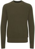 Casual Friday Trui met ronde hals Kristian diepe diepten Groen Wol XXL
