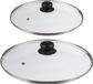 Secret de Gourmet - Set van 2x universele glazen pannendeksels - voor pannen van dia 24 en 28 cm