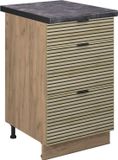 Vicco Fame-Line Meuble bas de cuisine – 50 cm, WB Chêne anthracite panneau