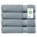 Delara 100% biologisch katoenen handdoeken 650 g/m² pluche veer touch sneldrogende badhanddoek, pak van 4 GOTS-gecertificeerd, Oeko-Tex groen gecertificeerd, biologisch katoenen badhanddoek, 30"X58"
