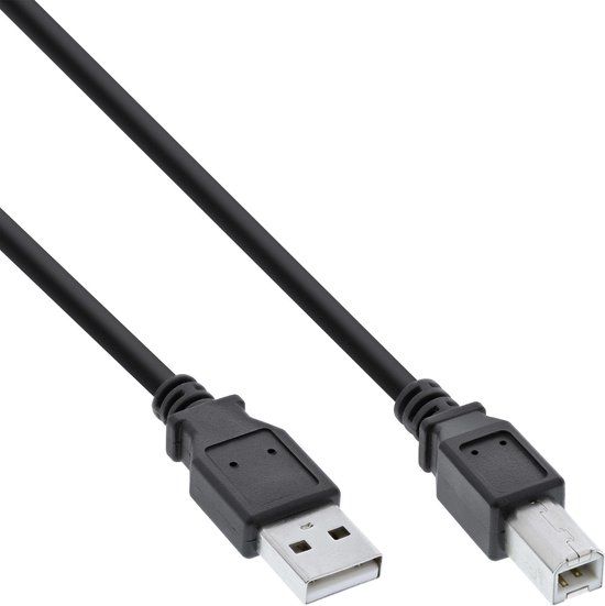 InLine USB-A naar USB-B Kabel - 3 meter - Zwart