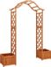 vidaXL Pergola met plantenbak massief vurenhout