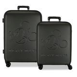 Disney Mickey Good Trip Kofferset, zwart, 55/70 cm, stijf, 5,65 kg, TSA-sluiting, ABS, 136,61 l, uittrekbaar, handbagage