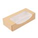50 Thepack 50 stuks - sushi-verpakkingen + venster 220 g/m2 + Opp 19,7 x 9 x 4,5 cm, bruin, gegolfd nano-microkarton