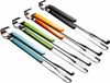 Set de 4 pinces de cuisine - Acier inoxydable - 25 cm - Bleu, jaune, noir pur, vert foncé