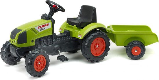 Falk Claas Arion 410 Traptractor - Groen - 30 kg - Met Aanhanger