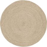 Home Delight Tapis Ella jute naturel blanc Ø125 cm