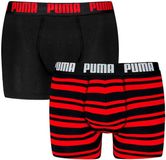 PUMA heren 2P boxers everyday striped zwart & rood
