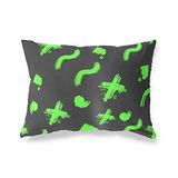 BonaMaison Neon Groen-Rook Decoratieve Kussensloop, Kussenhoezen Bank, Decoratieve Kussenhoesjes, Kussensloop; Sofa, Slaapkamer, Kantoor, Auto 45x60 Cm - Ontworpen en vervaardigd in Turkije