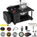 Mini-scie de table - Scie de table portable - 23000 tr/min - Alimenté par batterie - Angles multiples réglables - Convient pour bois, plastique, acrylique - Pour sciage, meulage, polissage - 1 batterie