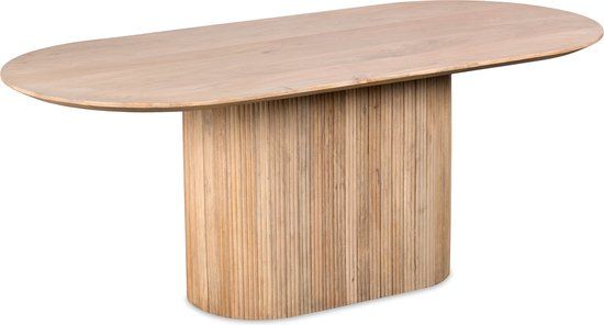 Lewis & Loft Eettafel Lynn – Ovaal – 200x90 cm – FSC®-gecertificeerd mangohout – Naturel