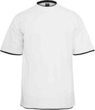 Urban Classics Contrast Tall Heren T-shirt - 5XL - Wit/Zwart
