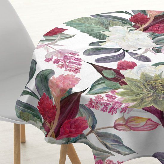 Muaré Blommor - Vlekbestendig Tafelkleed - 100 x 100 cm - Multicolour