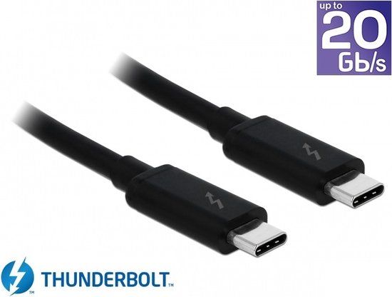 Delock Thunderbolt 3 Cable - USB-C Male to USB-C Male - 1.5m - Black