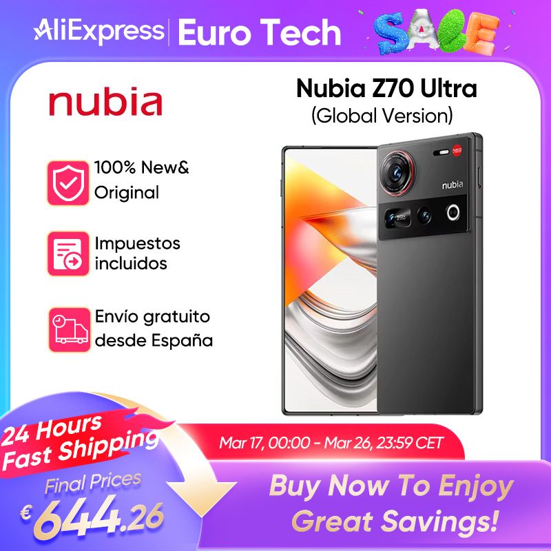 Nubia Z70 Ultra Smartphone - 6.85" 144Hz Display - 5G - 6150mAh - IP68