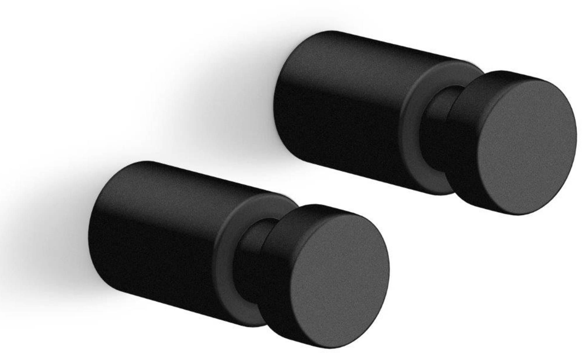 ZACK Aivo Handdoekhaken Groot set 2 stuks Zwart