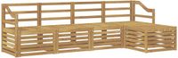 vidaXL - Bank loungeset - 5 zitplaatsen - Wit - Massief Acacia Hout