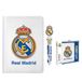 Real Madrid Carnet avec Stylo Multicolore – Coffret Cadeau de Luxe dans une Boîte Cadeau – Couverture Rigide EVA – 23 × 24,5 × 4 cm – Produit Officiel du Club