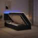 vidaXL LED opbergbed met matras Zwart 100 x 200 cm Stof