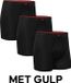 DANISH ENDURANCE Bamboe Boxershorts - Heren - 3 Paar - Maat L - Zwart/Rood