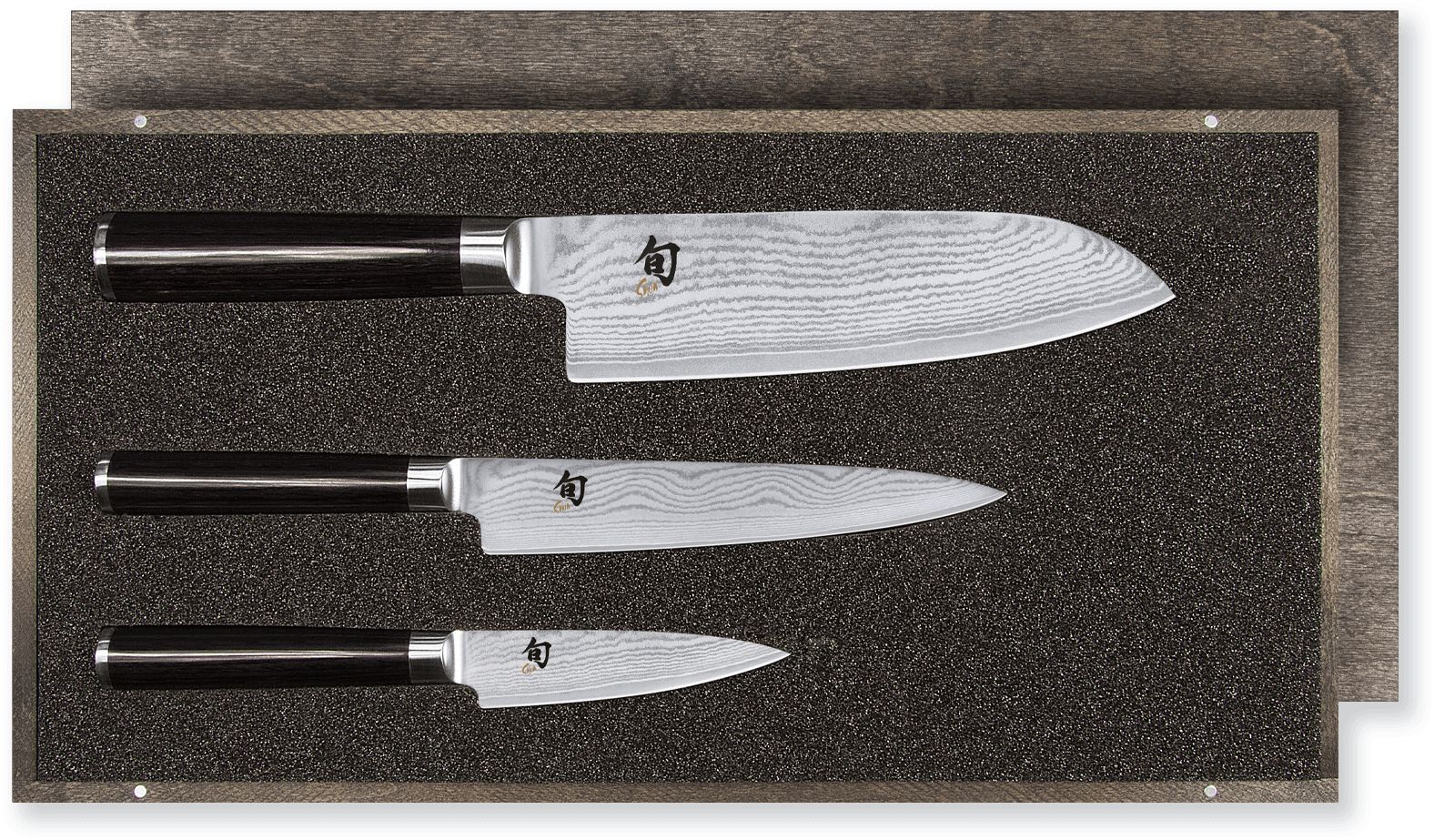 Kai Shun Santoku Messenset - 3-delig