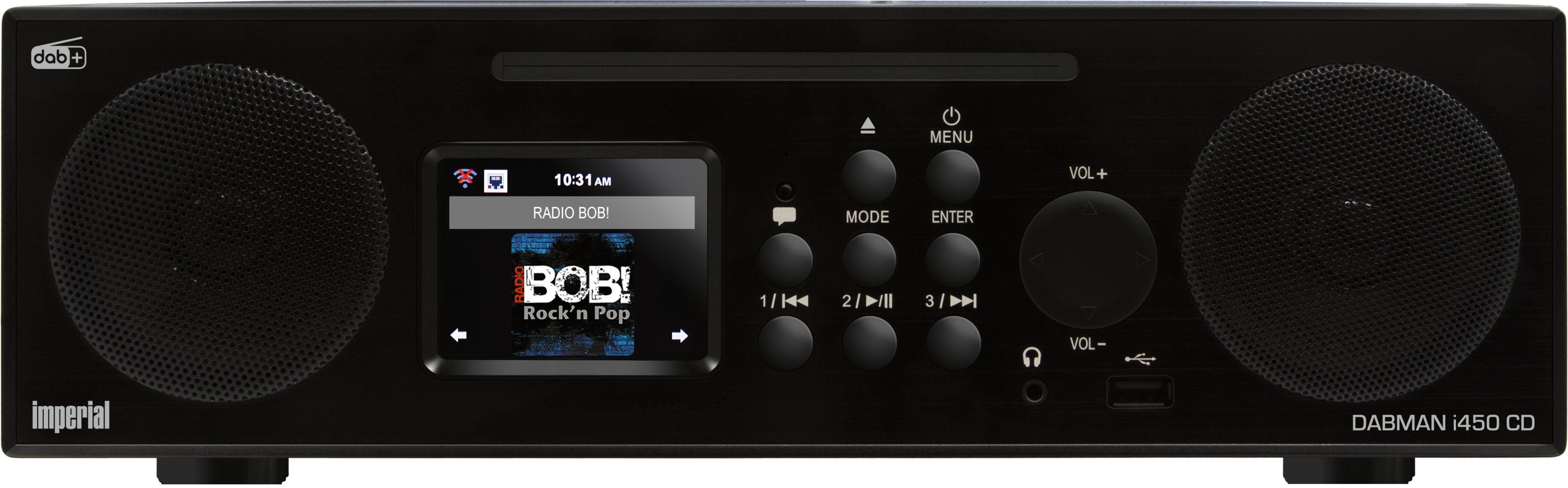 Telestar Imperial DABMAN i450 CD - Zwart - Draagbare Radio met DAB+, Internetradio, FM, Bluetooth, en CD-speler