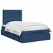 vidaXL Ottoman bed met matras en hoofdeinde, blauw, 120 x 190 cm, stof