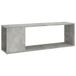 Meuble TV 100x24x32 cm bois traité gris béton