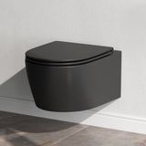 AM.PM X-Joy S - Toilet - Softclose Toiletbril - Randloos diepspoel - Mat Zwart - WC Pot