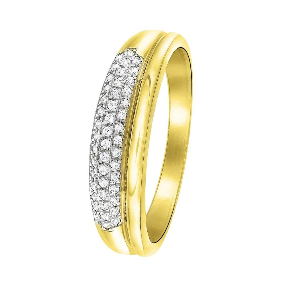 Lucardi Lucardi Ring 14 Karaat Goud - goudkleurig Mannen sieraden Dames