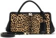 GUESS Audrey Girlfriend Satchel Leopard veelkleurig Leren schoudertas