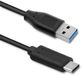 Qoltec - USB C naar USB A Kabel - 1m - Zwart