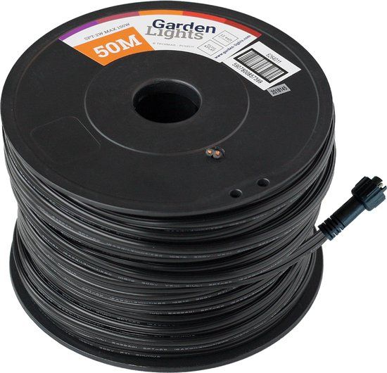 Garden Lights Hoofdkabel Flex 50 Meter - Zwart - 033950