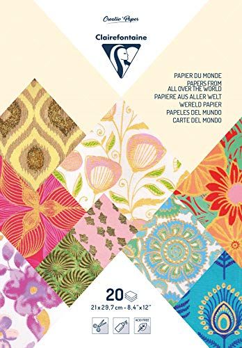Clairefontaine Handgemaakt Papier - Geel/Oranje - 21 x 29,7 cm - 20 Vel