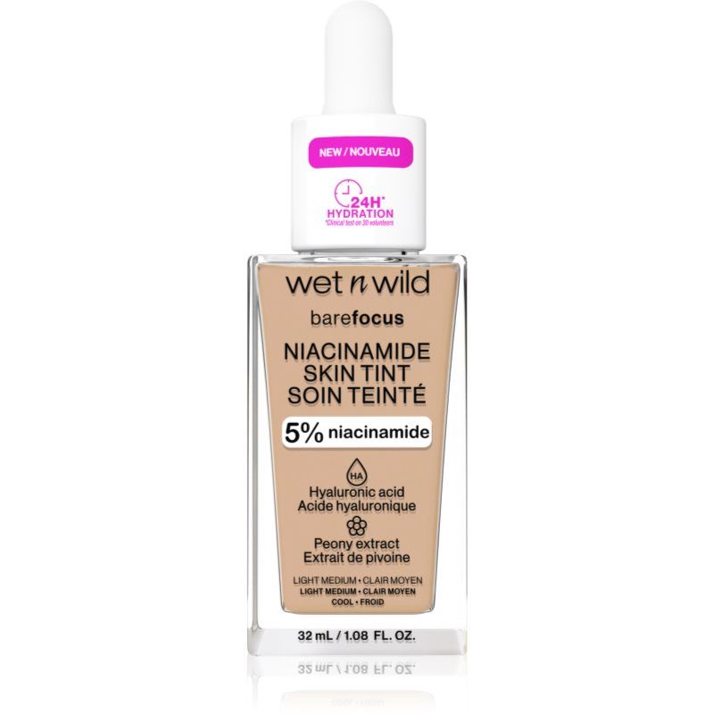 Wet n Wild Bare Focus Niacinamide Skin Tint - Lehký Hydratační Make-up 32 Ml