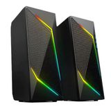 BERSERKER Gaming Speakers, RGB 2.0, 6 W RMS, LED-verlichting, USB-poort en 3,5 mm jackstekker, zwart