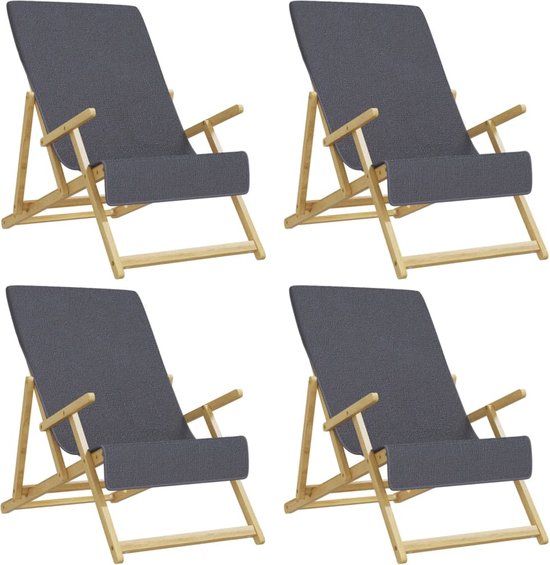 vidaXL Strandhanddoeken 4 stuks antraciet 60x135 cm 400 g/m²