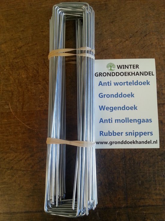winter gronddoekhandel Anti-Worteldoek Haken / Gronddoekpennen 30 x 3 x 30 cm 50 STUKS