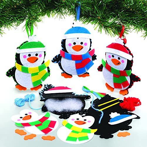 Baker Ross FE833 Penguin Decoratie Naai Sets - Pakket van 3