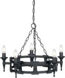 Elstead Lighting LED Kroonluchter | 5X E14 Max 60W | Dimbaar | Black