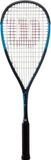 Wilson Ultra L SQ RKT 1/2 CVR SIBL Raquette de squash - Graphite - Taille de tamis 499 cm² - Point d'équilibre 340 mm - Argent/Bleu