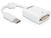 Delock 61765 DisplayPort naar DVI-I adapter Wit 0,125 m