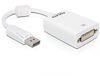 Delock 61765 DisplayPort naar DVI-I adapter Wit 0,125 m