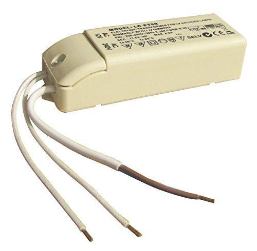 Tibelec 203230 Elektronische transformator voor halogeenlampen, 12 V, 60 W, wit