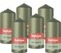 Bolsius Gladde stompkaars - 6 stuks - Olijfgroen - 12 cm - 33 branduren