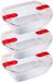 Pyrex Cook & Heat Rechthoekige Schaal - Set van 3 - Glas - Magnetronbestendig - 3.3L